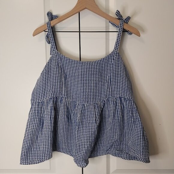 Tie-Shoulder Babydoll Swing Blouse - Picture 2 of 4